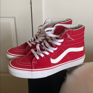 Red High Top Vans  Size: Women’s 10 / Men’s 8.5